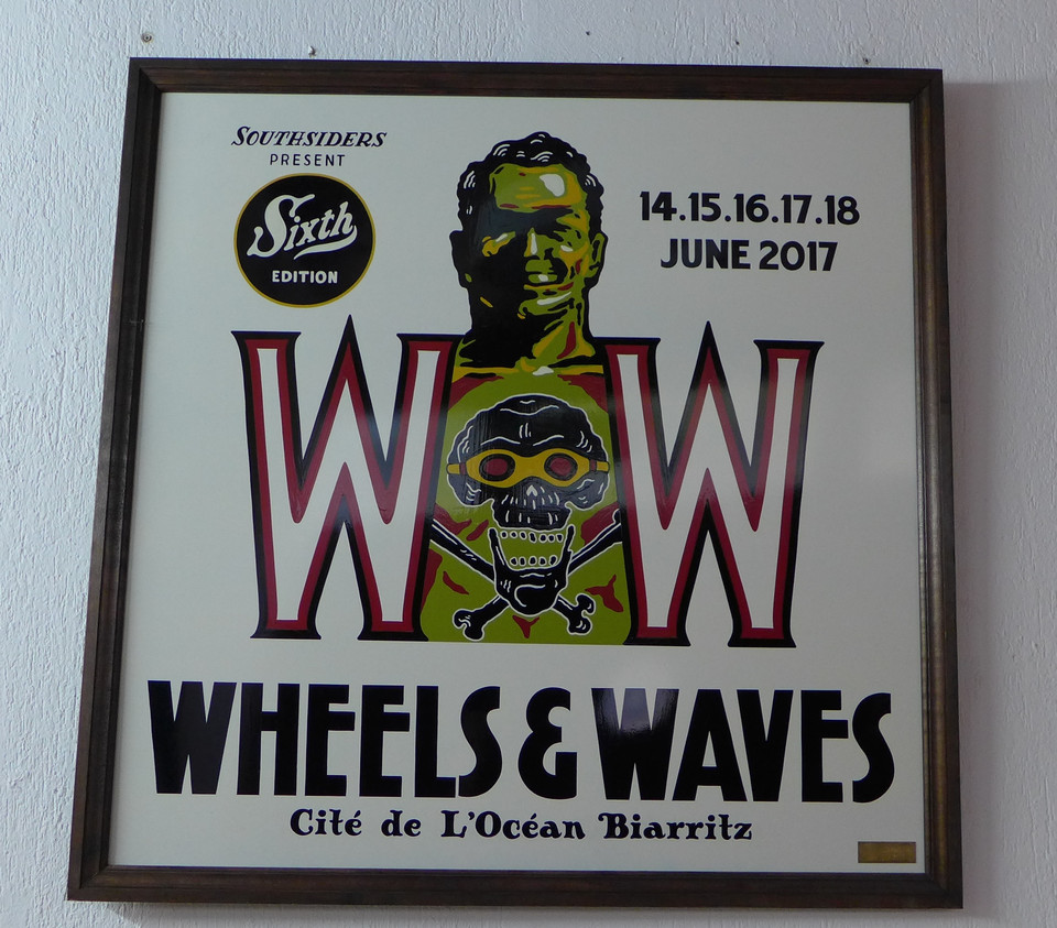 L'affiche du Wheels and Waves 2017 à la citée de l'océan de Biarritz.